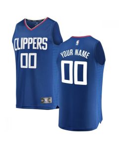 Men's LA Clippers Blue Custom Jersey