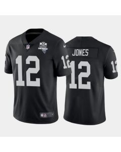 Men's Las Vegas Raiders #12 Zay Jones Black 2020 Inaugural Season Vapor Limited Stitched Jersey