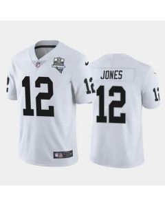 Men's Las Vegas Raiders #12 Zay Jones White 2020 Inaugural Season Vapor Limited Stitched Jersey