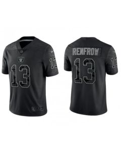 Men's Las Vegas Raiders #13 Hunter Renfrow Black Reflective Limited Stitched Football Jersey