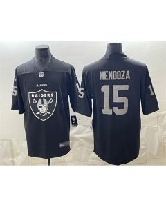 Men's Las Vegas Raiders #15 Fernando Mendoza Black Team Big Logo Vapor Untouchable Limited Jersey