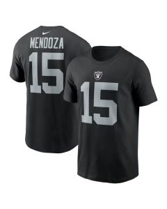 Men's Las Vegas Raiders #15 Fernando Mendoza Nike Black Name & Number T-Shirt (Black)