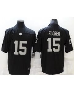 Men's Las Vegas Raiders #15 Tom Flores Black Vapor Untouchable Limited Stitched Football Jersey