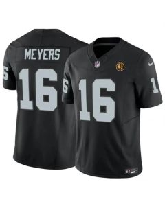 Men's Las Vegas Raiders #16 Jakobi Meyers Black 2023 F.U.S.E. With John Madden Patch Vapor Limited Stitched Football Jersey