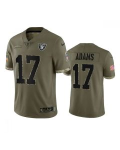 Men's Las Vegas Raiders #17 Davante Adams 2022 Olive Salute To Service Limited Stitched Jersey
