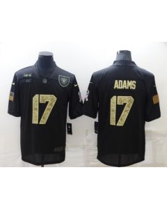 Men's Las Vegas Raiders #17 Davante Adams Black Camo Salute To Service Limited Stitched Jersey