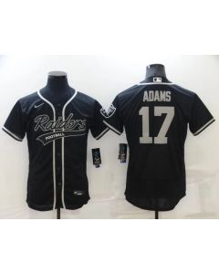 Men's Las Vegas Raiders #17 Davante Adams Black Flex Base Stitched Jersey