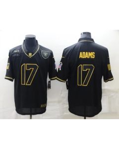 Men's Las Vegas Raiders #17 Davante Adams Black/Gold Salute To Service Limited Stitched Jersey