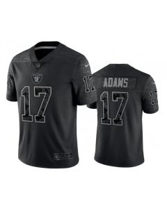 Men's Las Vegas Raiders #17 Davante Adams Black Reflective Limited Stitched Football Jersey