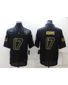 Men's Las Vegas Raiders #17 Davante Adams Black Salute To Service Limited Stitched Jersey