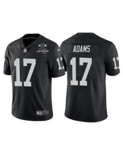 Men's Las Vegas Raiders #17 Davante Adams Black With 2020 Inaugural Season Patch Vapor Limited Stitched Jersey