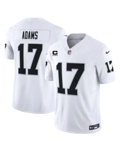 Men's Las Vegas Raiders #17 Davante Adams White 2023 F.U.S.E With 4-Star C Patch Vapor Untouchable Stitched Football Jersey