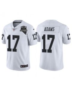 Men's Las Vegas Raiders #17 Davante Adams White With 2020 Inaugural Season Patch Vapor Limited Stitched Jersey
