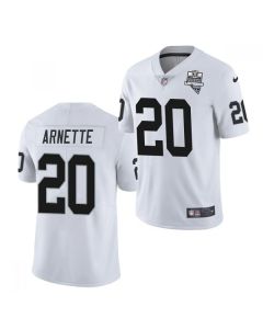 Men's Las Vegas Raiders #20 Damon Arnette White 2020 Inaugural Season Vapor Limited Stitched Jersey