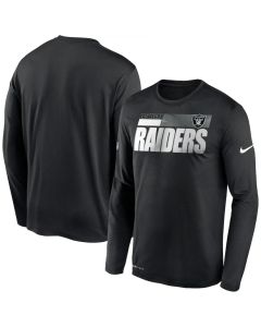 Men's Las Vegas Raiders 2020 Black Sideline Impact Legend Performance Long Sleeve T-Shirt (Black)
