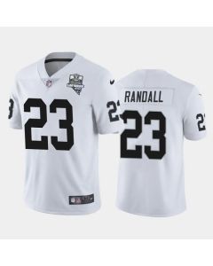 Men's Las Vegas Raiders #23 Damarious Randall White 2020 Inaugural Season Vapor Limited Stitched Jersey