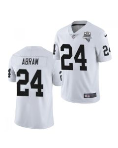 Men's Las Vegas Raiders #24 Johnathan Abram 2020 Inaugural Season White Vapor Untouchable Limited Stitched Jersey