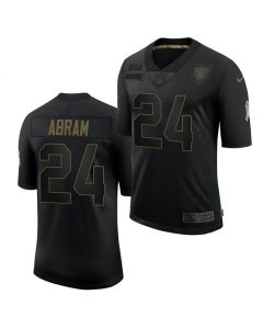 Men's Las Vegas Raiders #24 Johnathan Abram Black 2020 Salute To Service Limited Stitched Jersey
