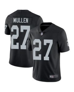 Men's Las Vegas Raiders #27 Trayvon Mullen Black Vapor Limited Stitched Jersey