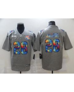 Men's Las Vegas Raiders #28 Josh Jacobs 2020 Grey Crucial Catch Limited Stitched Jersey