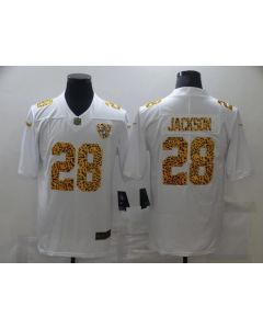 Men's Las Vegas Raiders #28 Josh Jacobs 2020 White Leopard Print Fashion Limited Stitched Jersey