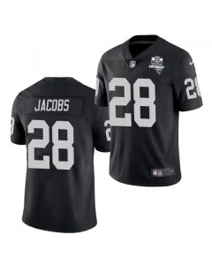 Men's Las Vegas Raiders #28 Josh Jacobs Black 2020 Inaugural Season Vapor Limited Stitched Jersey