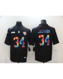 Men's Las Vegas Raiders #34 Bo Jackson 2020 Black Crucial Catch Limited Stitched Jersey