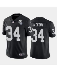 Men's Las Vegas Raiders #34 Bo Jackson Black 2020 Inaugural Season Vapor Limited Stitched Jersey