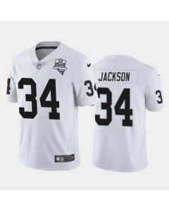 Men's Las Vegas Raiders #34 Bo Jackson White 2020 Inaugural Season Vapor Limited Stitched Jersey