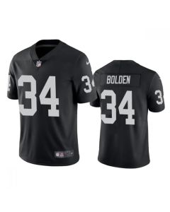 Men's Las Vegas Raiders #34 Brandon Bolden Black Vapor Limited Stitched Jersey