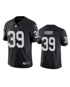 Men's Las Vegas Raiders #39 Nate Hobbs Black Vapor Untouchable Limited Stitched Football Jersey