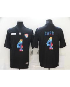 Men's Las Vegas Raiders #4 Derek Carr 2020 Black Crucial Catch Limited Stitched Jersey