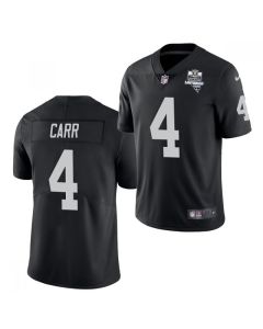 Men's Las Vegas Raiders #4 Derek Carr Black 2020 Inaugural Season Vapor Limited Stitched Jersey