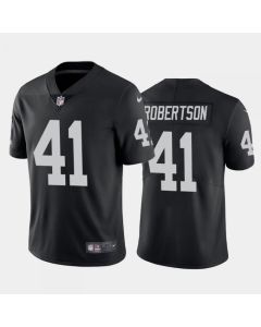 Men's Las Vegas Raiders #41 Amik Robertson Black Vapor Untouchable Limited Stitched Jersey