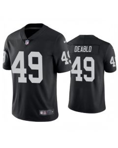 Men's Las Vegas Raiders #49 Divine Deablo Black Vapor Untouchable Limited Stitched Jersey