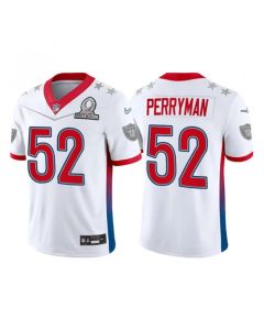 Men's Las Vegas Raiders #52 Denzel Perryman 2022 White AFC Pro Bowl Stitched Jersey