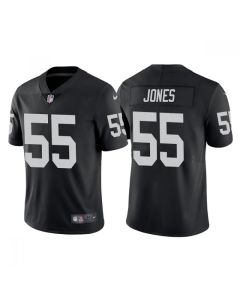 Men's Las Vegas Raiders #55 Chandler Jones Black Vapor Limited Stitched Jersey