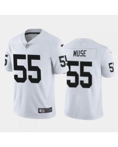 Men's Las Vegas Raiders #55 Tanner Muse White Vapor Untouchable Limited Stitched Jersey