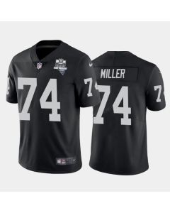 Men's Las Vegas Raiders #74 Kolton Miller Black 2020 Inaugural Season Vapor Limited Stitched Jersey