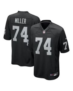 Men's Las Vegas Raiders #74 Kolton Miller Nike Black Game Jersey