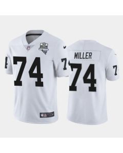 Men's Las Vegas Raiders #74 Kolton Miller White 2020 Inaugural Season Vapor Limited Stitched Jersey
