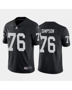 Men's Las Vegas Raiders #76 John Simpson Black Vapor Untouchable Limited Stitched Jersey