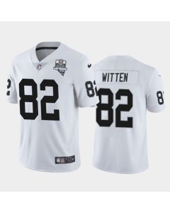 Men's Las Vegas Raiders #82 Jason Witten White 2020 Inaugural Season Vapor Limited Stitched Jersey