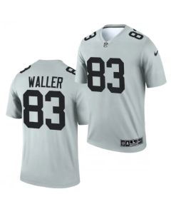 Men's Las Vegas Raiders #83 Darren Waller 2021 Gray Inverted Legend Stitched Football Jersey