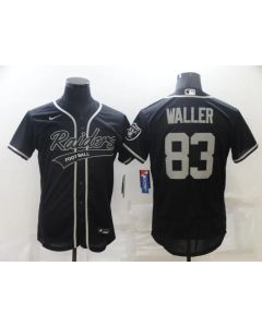 Men's Las Vegas Raiders #83 Darren Waller Black Flex Base Stitched Jersey