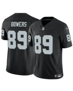 Men's Las Vegas Raiders #89 Brock Bowers Black 2024 Draft F.U.S.E Vapor Stitched Football Jersey