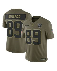 Men's Las Vegas Raiders #89 Brock Bowers Olive 2025 Salute to Service Limited Jersey (Olive)