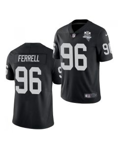 Men's Las Vegas Raiders #96 Clelin Ferrell Black 2020 Inaugural Season Vapor Limited Stitched Jersey
