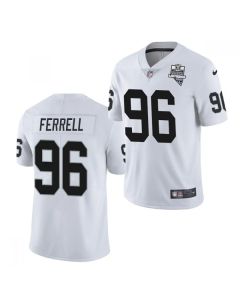 Men's Las Vegas Raiders #96 Clelin Ferrell White 2020 Inaugural Season Vapor Limited Stitched Jersey