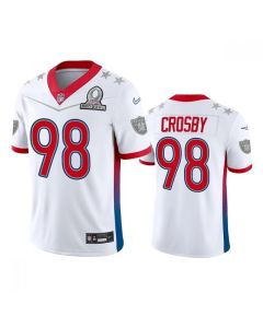 Men's Las Vegas Raiders #98 Maxx Crosby 2022 White Pro Bowl Stitched Jersey
